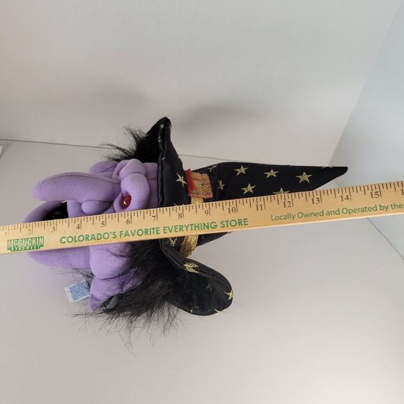 Animated Talking Witch Head Plush 14" Light Up Eyes Halloween Decoration Prop - Picture 6 of 16